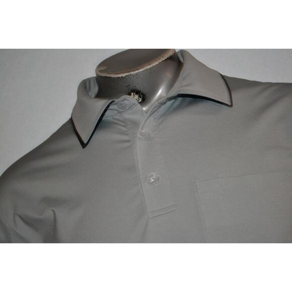 37546 Duluth Trading Golf Polo Shirt Front Pocket Gray Mens Size Medium - Picture 4 of 7